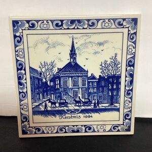 Vtg Delfts Schoonhaven Holland Handmade & Painted Tile by DeannaS. Schep